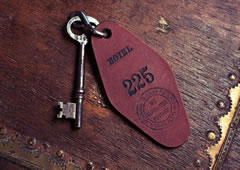 Vintage hotel room key